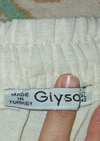 Ünisex Kırık Beyaz Keten Şort - Görsel 4