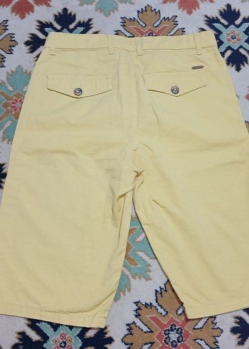 Sarı Ünisex Bermuda Şort - Görsel 2