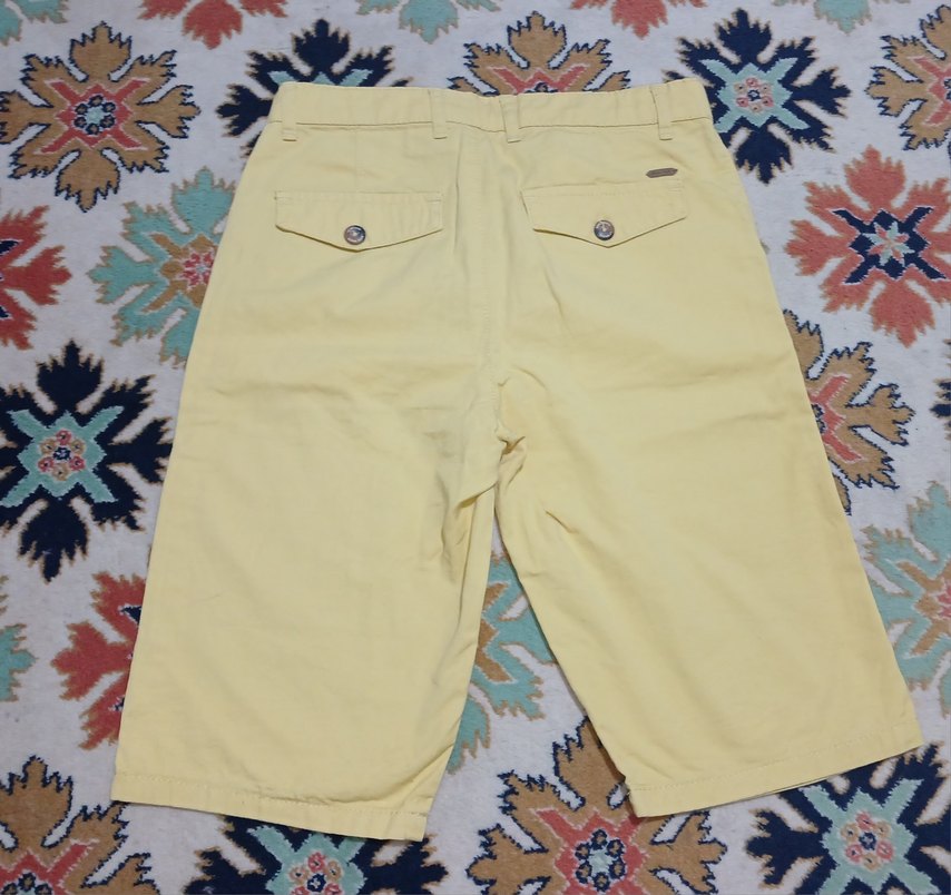 Sarı Ünisex Bermuda Şort - Görsel 2