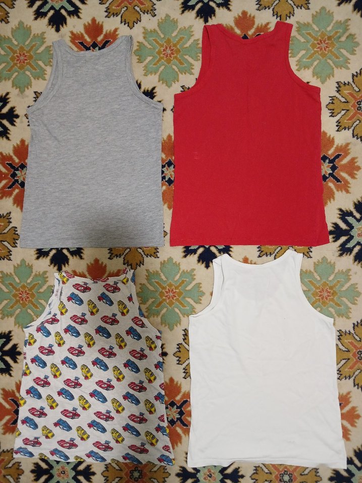 Çocuk Çok Renkli Atlet Seti 4 tane - Görsel 2