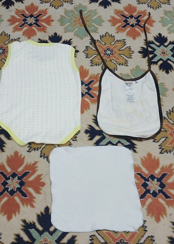 Bebek Mama Önlüğü, Zıbın Ve Mendil - Görsel 2