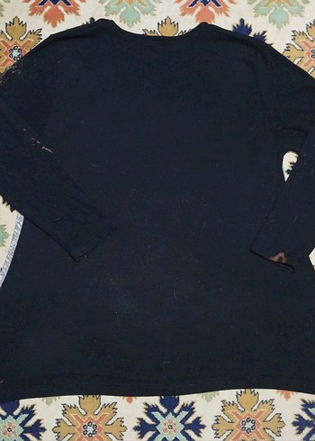 Siyah Gri Uzun Kollu Tişört - Görsel 2