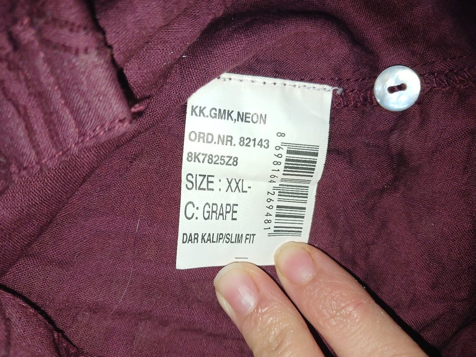 Vintage Mor Kısa Kollu Gömlek - Görsel 4