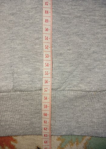 Gri Kapüşonlu Sweatshirt - Görsel 4