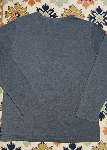 Ünisex Gri Uzun Kollu T shirt - Görsel 2