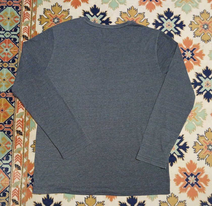 Ünisex Gri Uzun Kollu T shirt - Görsel 2