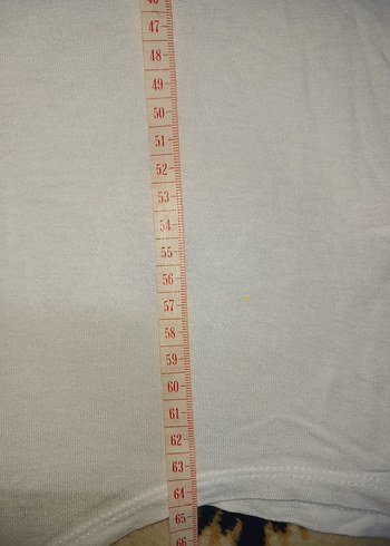 Beyaz Baskılı Pamuklu Tişört - Görsel 5