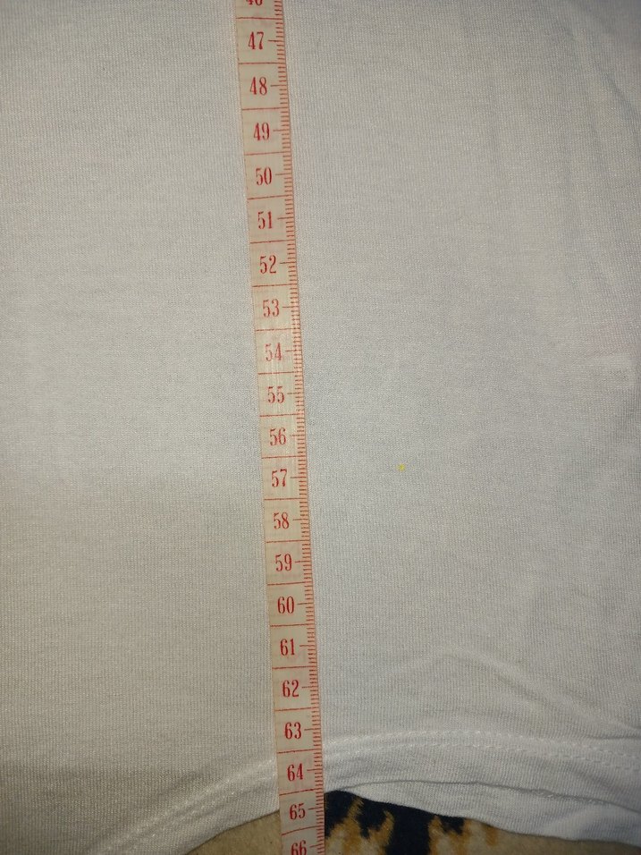 Beyaz Baskılı Pamuklu Tişört - Görsel 5