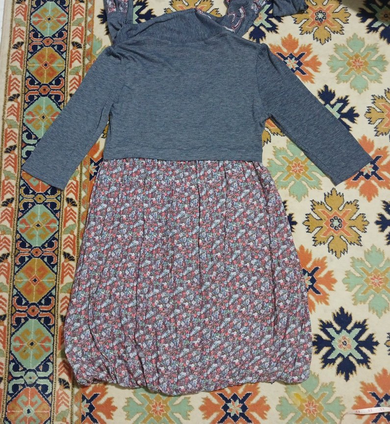 Çok Renkli Bohem Mini Elbise - Görsel 2