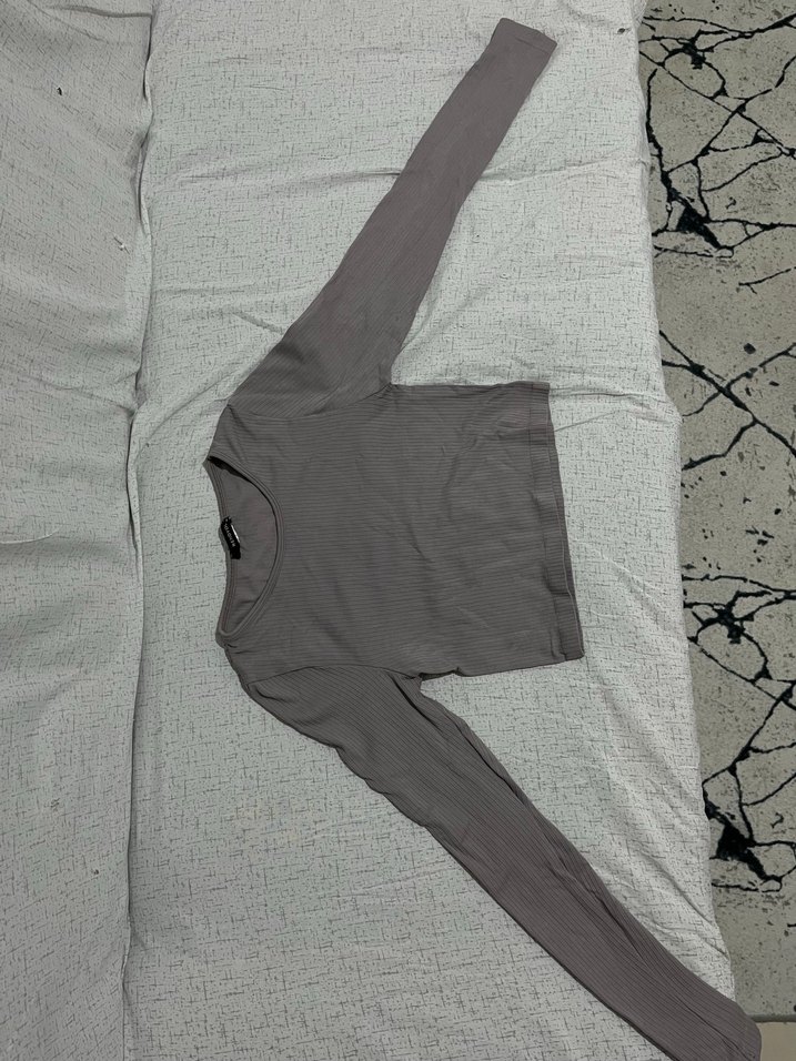 mor seamless Uzun Kollu Spor bluz - Görsel 2