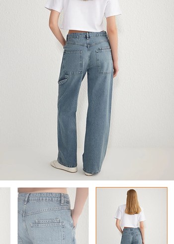 mavi Bol Kesim wide leg Kadın jean - Görsel 3