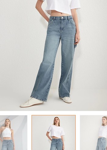 mavi Bol Kesim wide leg Kadın jean - Görsel 2