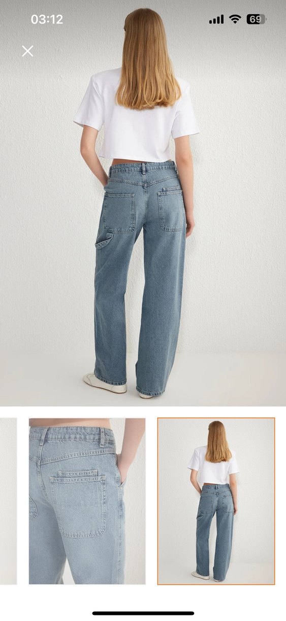 mavi Bol Kesim wide leg Kadın jean - Görsel 3