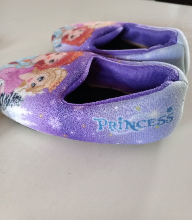 Kız Çocuk Mor Baskılı Sıcak Ev Terliği - Görsel 2