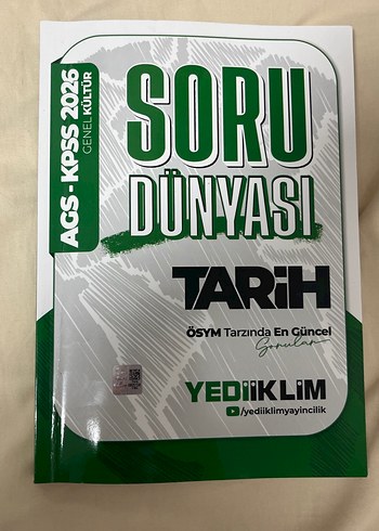 Yediklim KPSS Tarih Soru Dünyası 2026