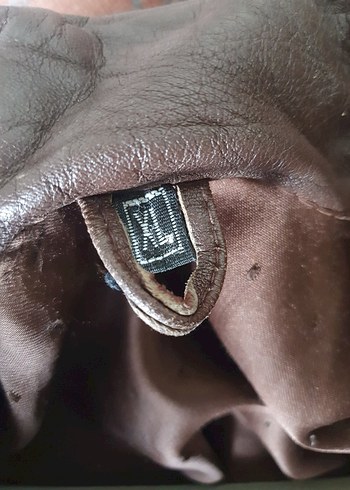 Düğmeli Kahverengi hakiki Deri Kadın Ceket - Görsel 10