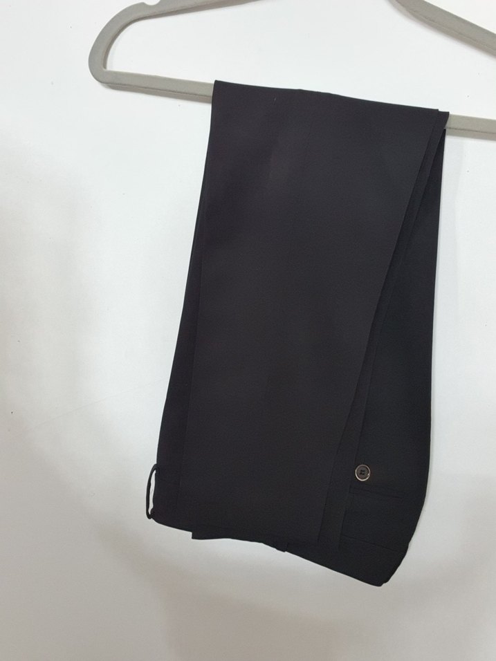 Kadın Siyah Kemerli Midi Kumaş Pantolon - Görsel 2