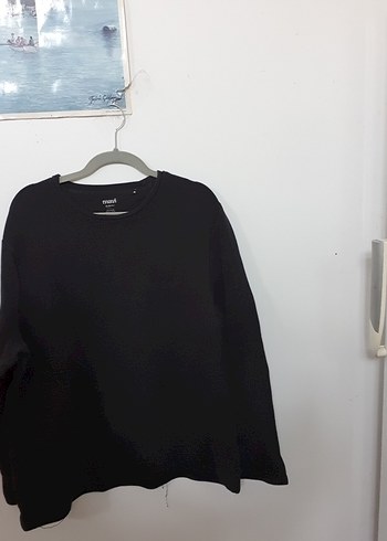 Büyük beden Siyah Uzun Kollu Erkek Kazak - Görsel 2