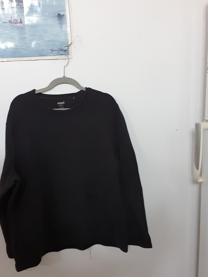 Büyük beden Siyah Uzun Kollu Erkek Kazak - Görsel 2