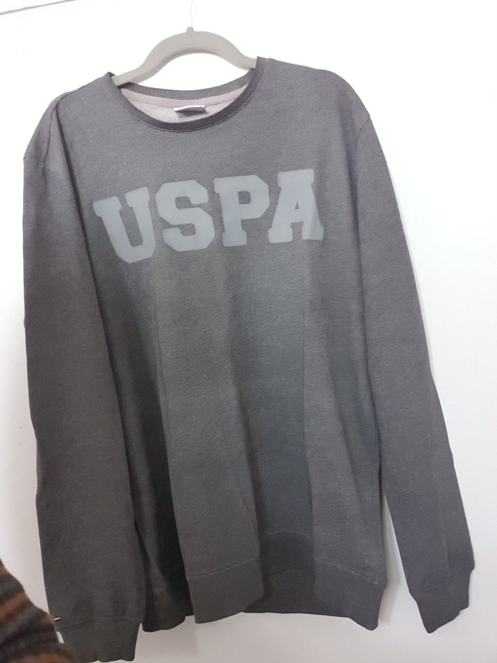 Gri Erkek Sweatshirt Uzun Kollu USPA - Görsel 2