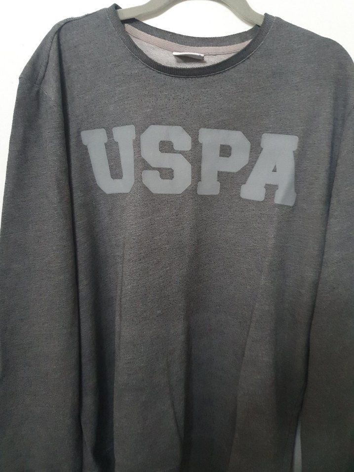 Gri Erkek Sweatshirt Uzun Kollu USPA - Görsel 3