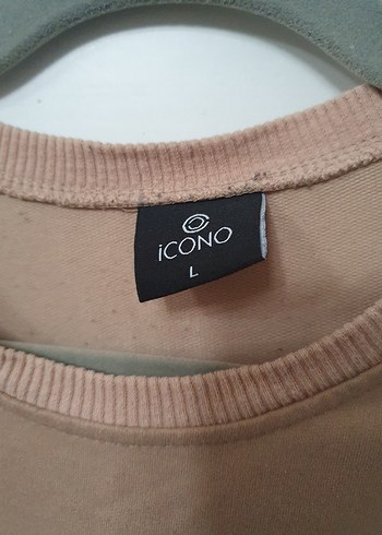 Bej Baskılı Uzun Kollu Sweatshirt - Görsel 3