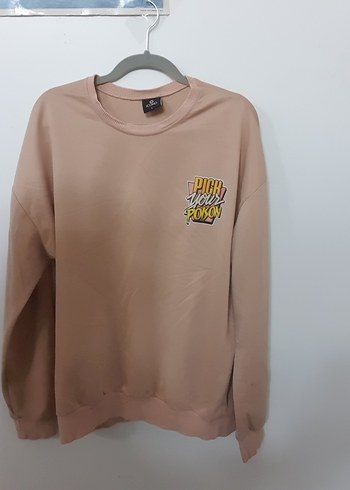 Bej Baskılı Uzun Kollu Sweatshirt - Görsel 2