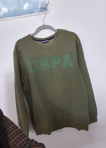 Erkek Haki USPA Sweatshirt - Görsel 3