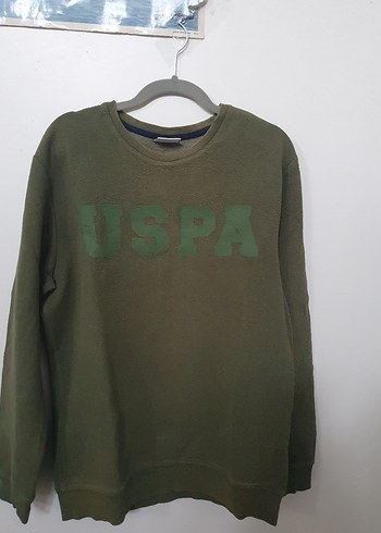 Erkek Haki USPA Sweatshirt - Görsel 2