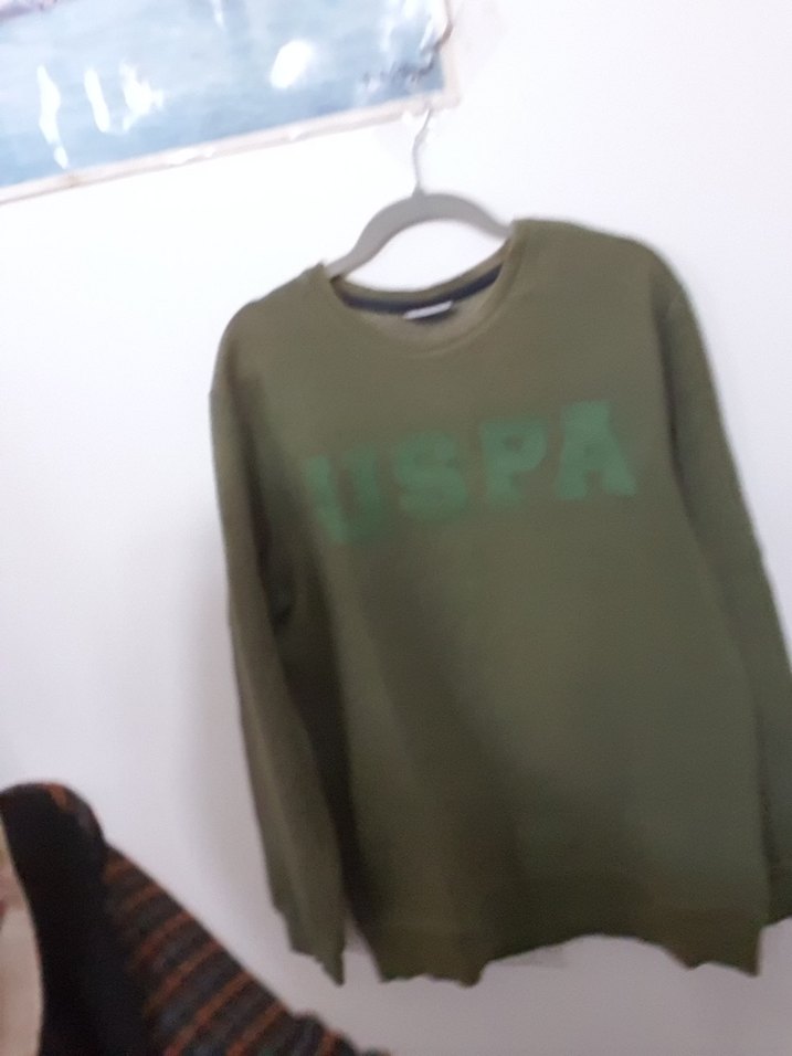 Erkek Haki USPA Sweatshirt - Görsel 4