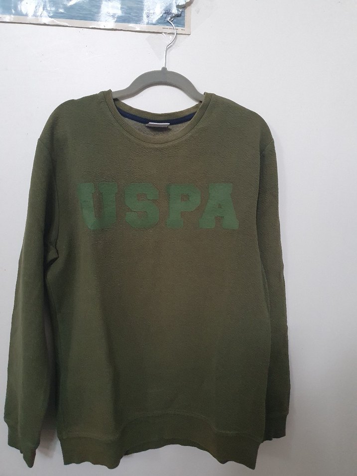 Erkek Haki USPA Sweatshirt - Görsel 2