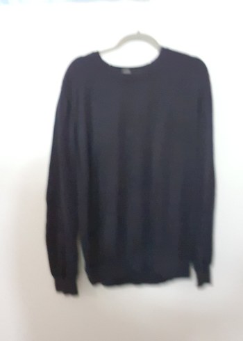 Erkek Siyah Yün Bisiklet Yaka Kazak - Görsel 4