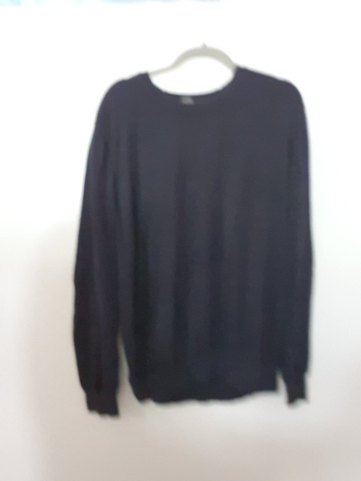 Erkek Siyah Yün Bisiklet Yaka Kazak - Görsel 4