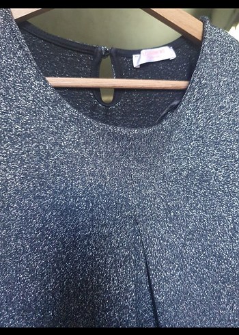 Gri simli  Piliseli cok şık Kadın hamile tunik - Görsel 2