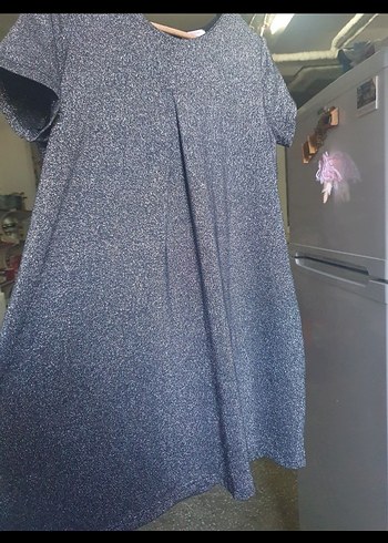 Gri simli  Piliseli cok şık Kadın hamile tunik - Görsel 4