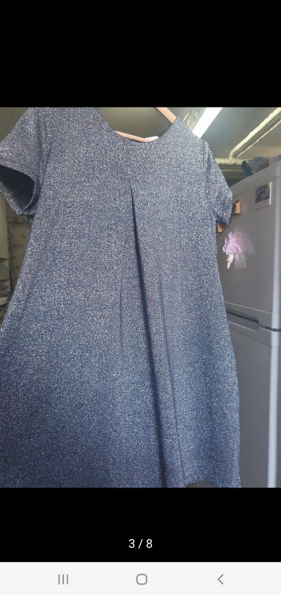 Gri simli  Piliseli cok şık Kadın hamile tunik - Görsel 3