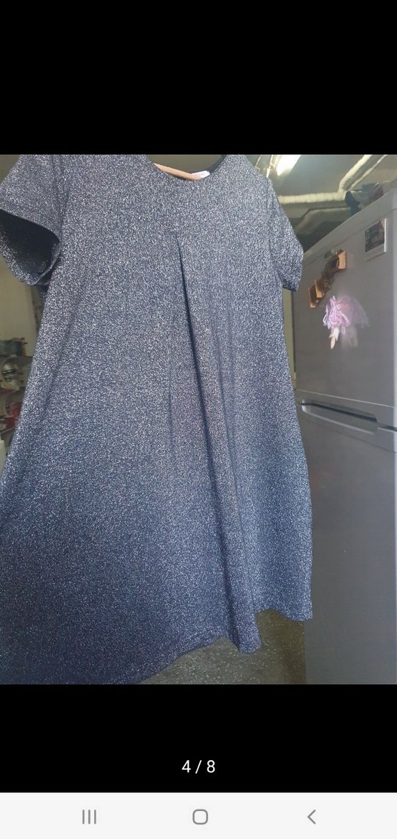 Gri simli  Piliseli cok şık Kadın hamile tunik - Görsel 4