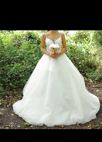 Özel dikim Korse detay boncuk işlemeli  A Kesim Gelinlik - Görsel 2