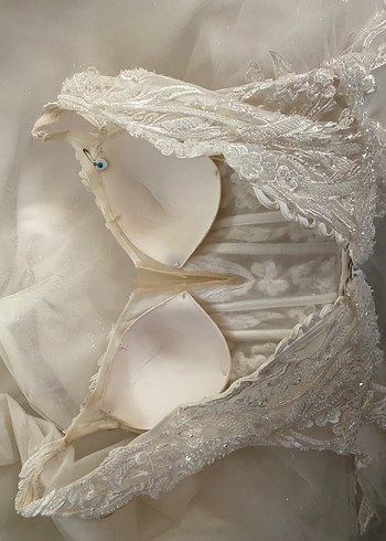 Özel dikim Korse detay boncuk işlemeli  A Kesim Gelinlik - Görsel 9