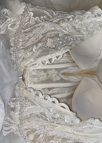 Özel dikim Korse detay boncuk işlemeli  A Kesim Gelinlik - Görsel 10