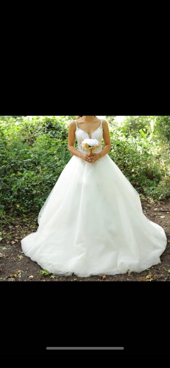 Özel dikim Korse detay boncuk işlemeli  A Kesim Gelinlik - Görsel 2