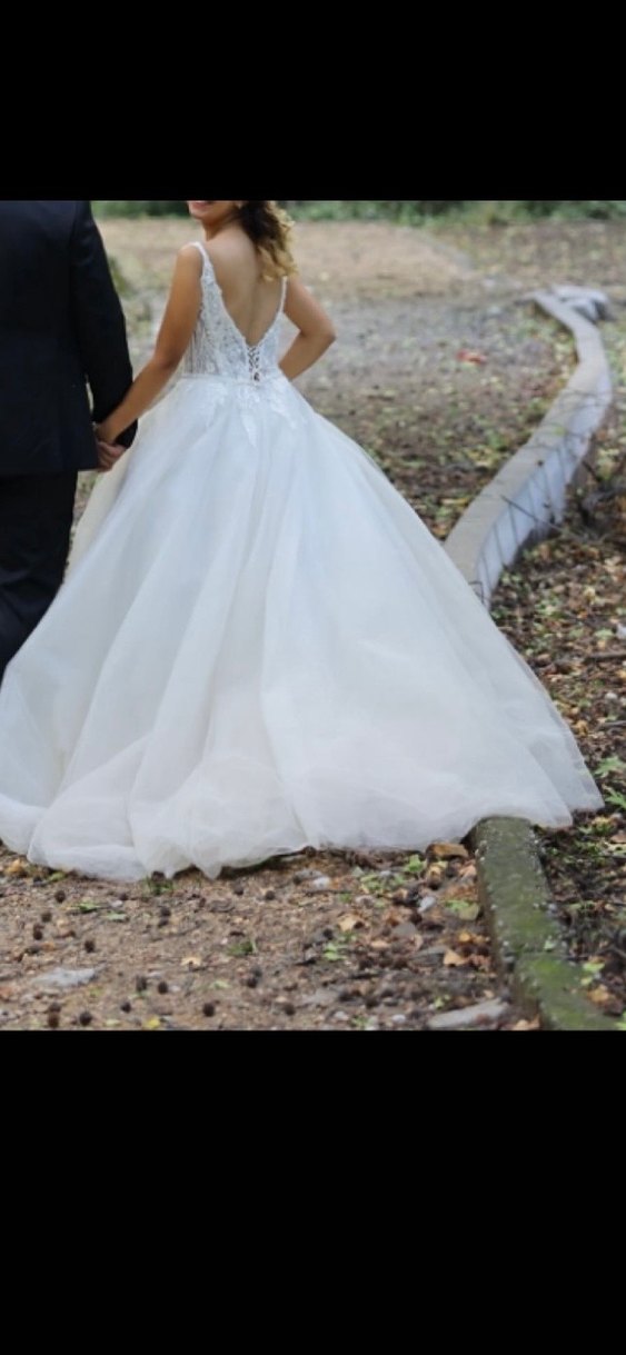 Özel dikim Korse detay boncuk işlemeli  A Kesim Gelinlik - Görsel 4