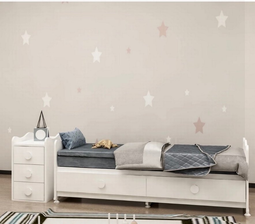 Beyaz Çekmeceli Bebek Beşiği - Görsel 2