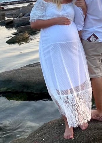 Uzun Kollu, Tekneden Yaka Bohem Gelinlik - Görsel 9