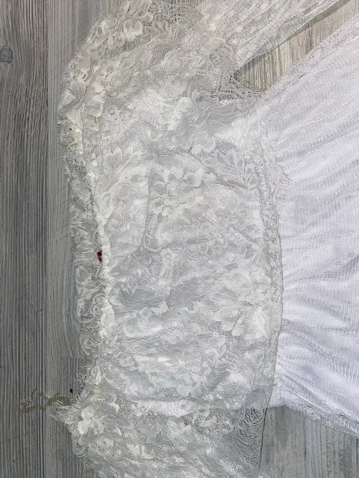 Uzun Kollu, Tekneden Yaka Bohem Gelinlik - Görsel 2