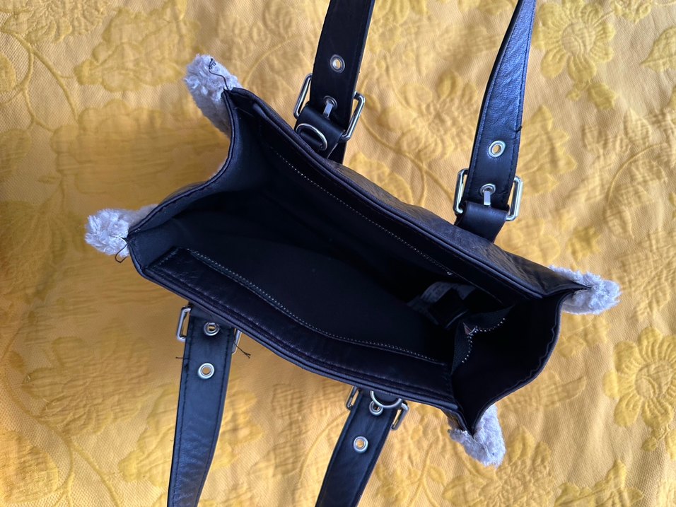 Tokalı Deri Biker Kadın Çanta - Görsel 3