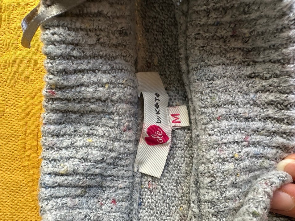 Nakışlı Bohem Gri Kadın Kazak - Görsel 4