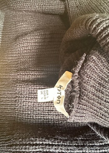 Gri Boğazlı Triko Kadın Kazak - Görsel 2