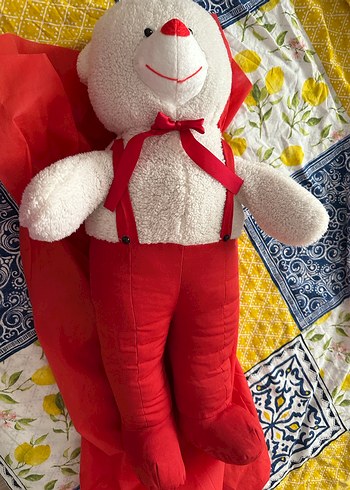 Diğer Kırmızı Pantolonlu Peluş Ayı Oyuncak