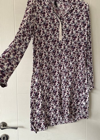 Mor Desenli Uzun Kollu Bohem Tunik - Görsel 2